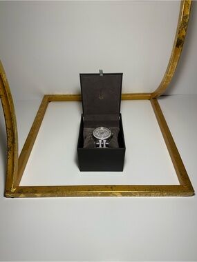 Men’s BULOVA Silver Crystal-Accented Wristwatch in Box